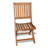 Pedasa Teak Solid Wood and Slat Back Folding Side Chair in Natural