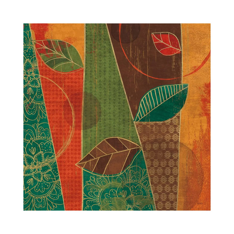 Bohemian Leaves III by Veronique Charron - Gallery-Wrapped Canvas Giclée on Canvas, 66.04 cm H x 66.04 cm W x 1.91 cm D
