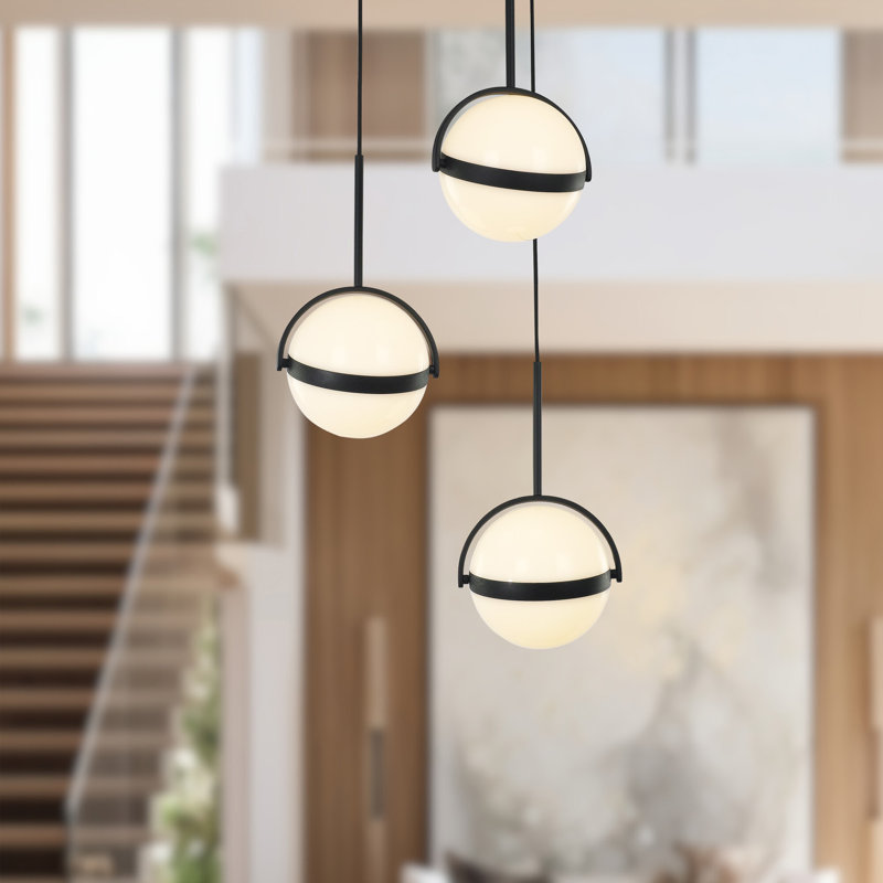 Globo 3 - Light LED Cluster Pendant, Matte Black