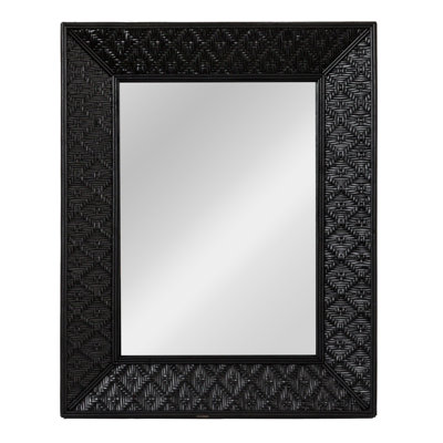Ferrier Bamboo/Rattan Rectangle Wall Mirror