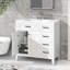 Meuble-lavabo moderne 36 po avec lavabo en céramique, tiroirs à fermeture en douceur et structure en bois massif résistant à l'eau - Certifié CARB-1060087856