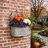 Vintage Metal Wall Planter for Outdoor/Indoor Plants,Faux Plants & Flowers,Wall Storage Basket for Letters Post Cards-888114248
