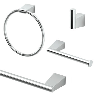 Bleu 4 - Piece Bathroom Hardware Set
