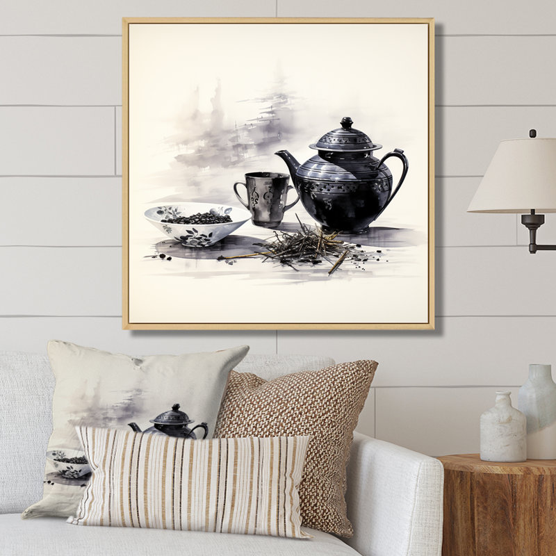 Boho noir et blanc ensemble de thé poteries IV - Boho poterie, décoration murale, H 36 po x l 36 po x P 1,5 po