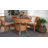 Bali & Pari Ceona 3-Piece Natural Rattan Dining Nook Set - L-Shaped Banquette Seating With Cushions And Pedestal Table, Boho Coastal Style Dining