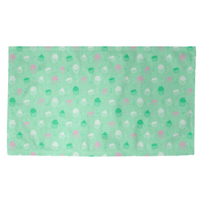 Tapis vert/blanc petits gâteaux Avicia