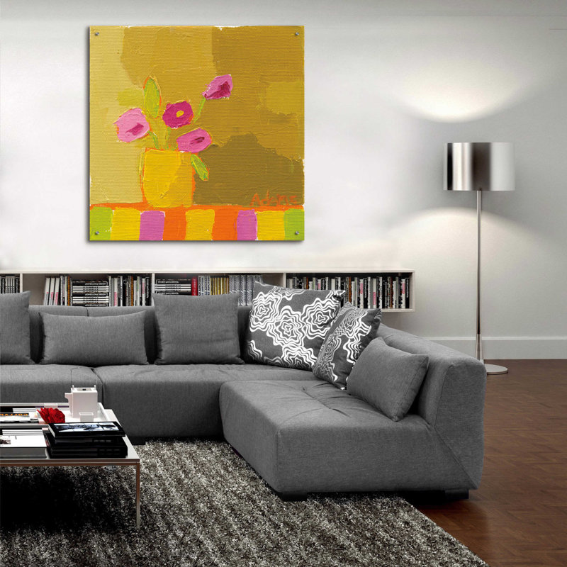 "Vase jaune" par Phyllis Adams, H 36 po x l 36 po x P 0,2 po