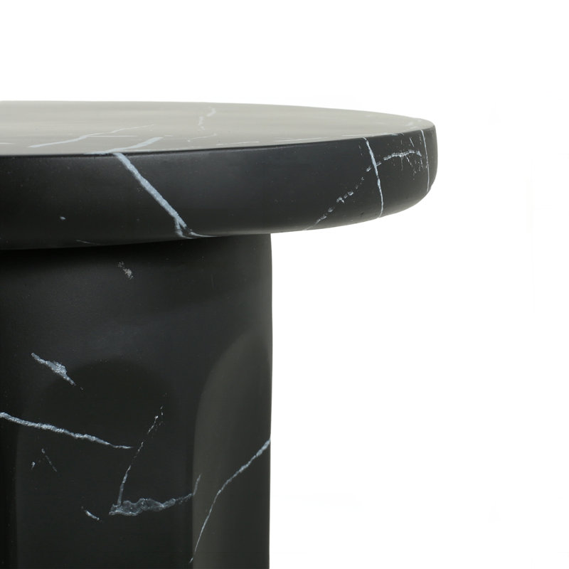 Outdoor Lightweight Concrete Marble Effect Side Table