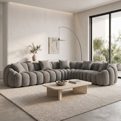 144" Modern Curved Sectional Bubble Sofa