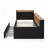 Velvet Upholstered Storage Daybed Frame with Wireless Charging,Storage Drawers & LED Lights-1429204463