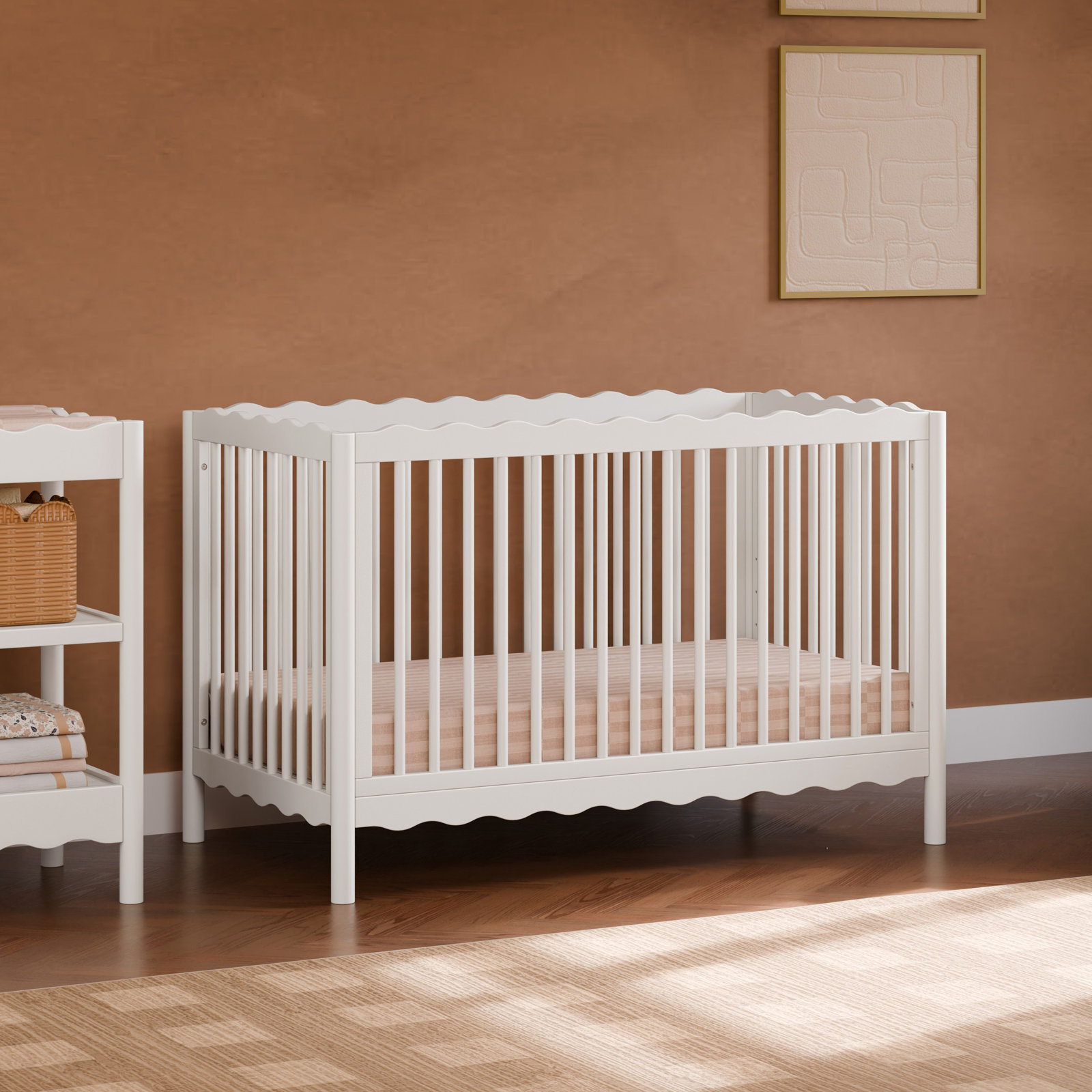 Swell Pine 4-in-1 Convertible Crib, White