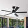 Vaczon 52" 5 - Blade Modern Ceiling Fan with LED Lights and Remote Control, 6 Speeds Reversible DC Motor, 3 Color Lights, Timer, Double-sided Wood Blades