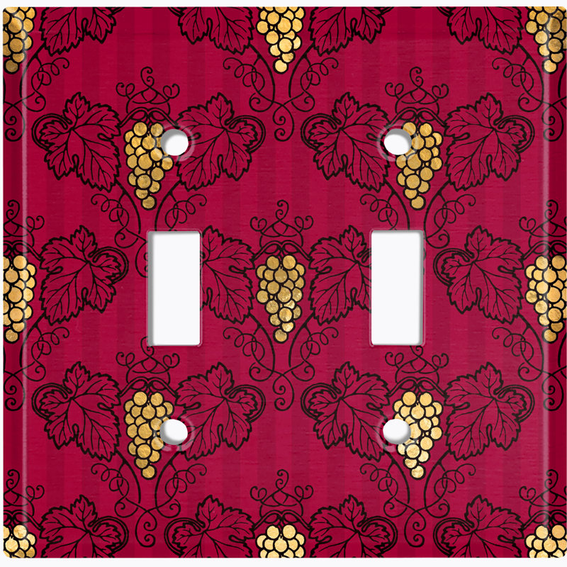 Patterned 2 - Gang Toggle Light Switch Standard Wall Plate