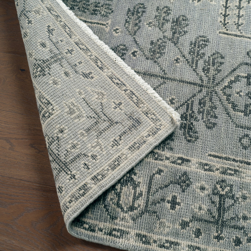 Jaipur Living Ginerva SLN15 Handknotted Vintage Look Gray and Cream Area Rug (12'x15'), Rectangle 8'6" x 11'6"