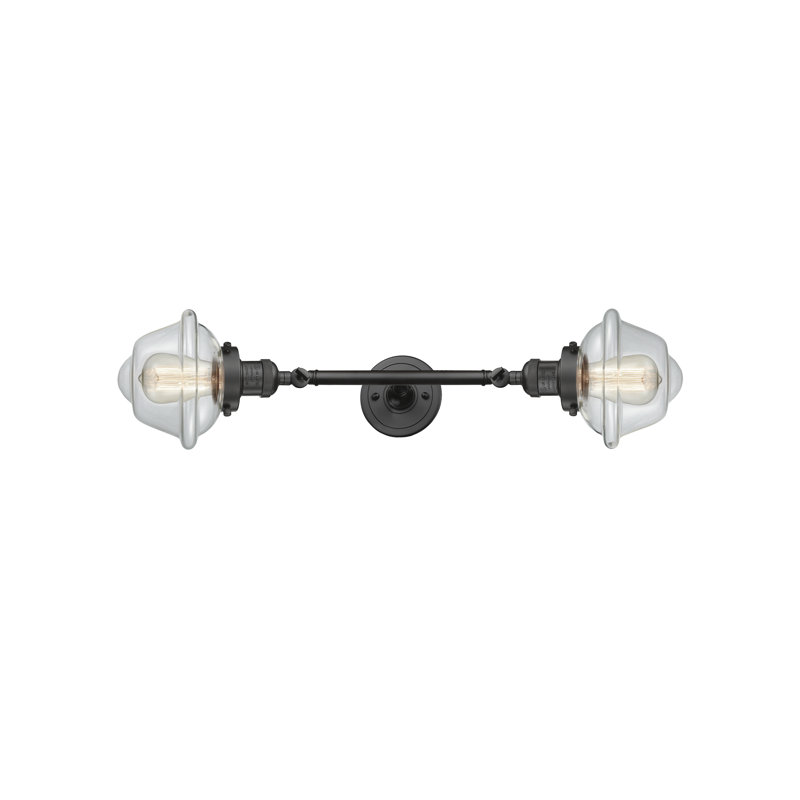 Gebhart 2 - Light Dimmable Vanity Light, 60 Watt Vintage Incandescent Bulb, Clear, Oil Rubbed Bronze