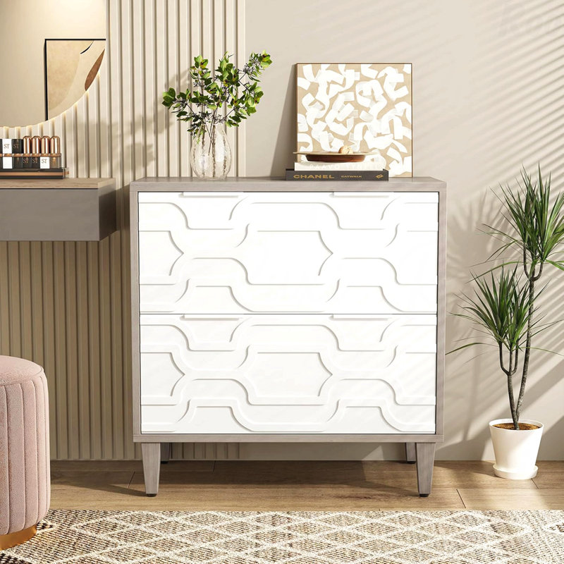 Classeur gris à 2 tiroirs classeur pour bureau de format A4 / lettre / format légal Support d'imprimante avec tiroir de rangement pour bureau personnel