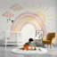 Papier peint pastel arc-en-ciel aquarelle rayons du soleil amovible-564829704-564829713