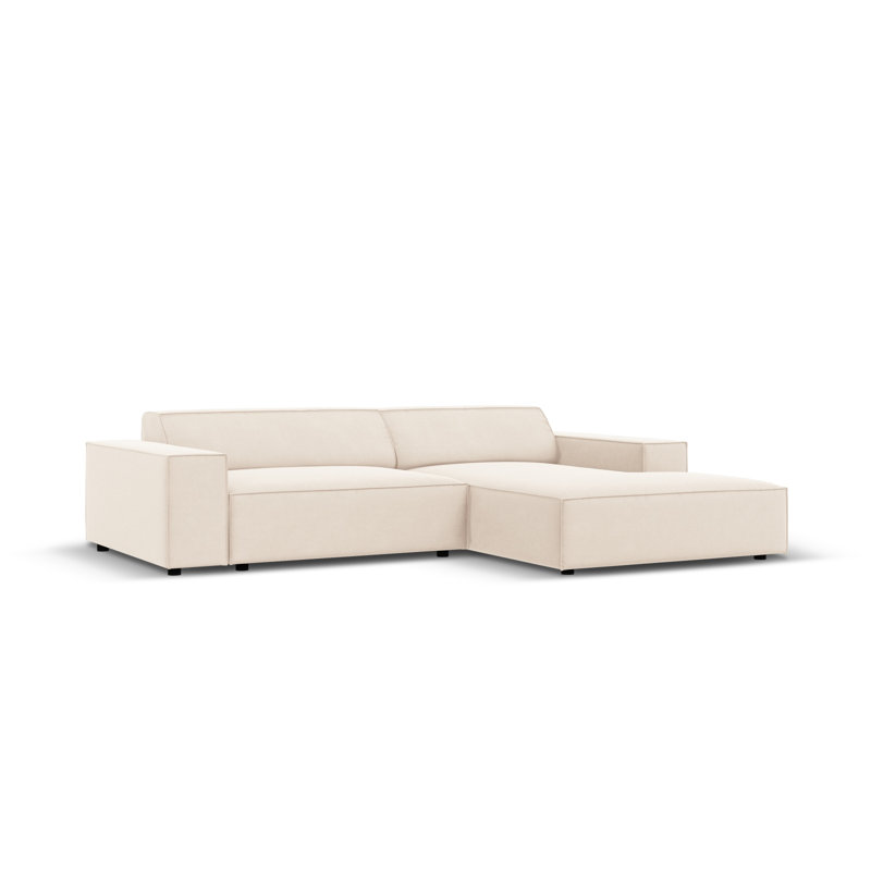 Jodie 3 Seater Corner Sofa, Right Hand Facing, Beige