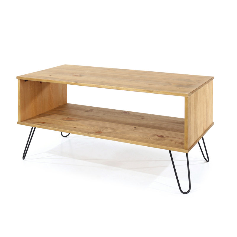 Stathelle Coffee Table with under storage shelf