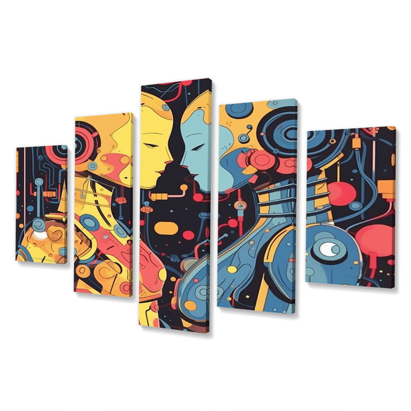 Shoemaker - Robot Wall Art Living Room - 5 Panels