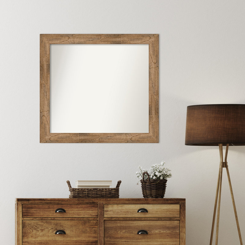 Timmy Solid Wood Wall Mirror, Rectangle, 32.5" x 35.5"