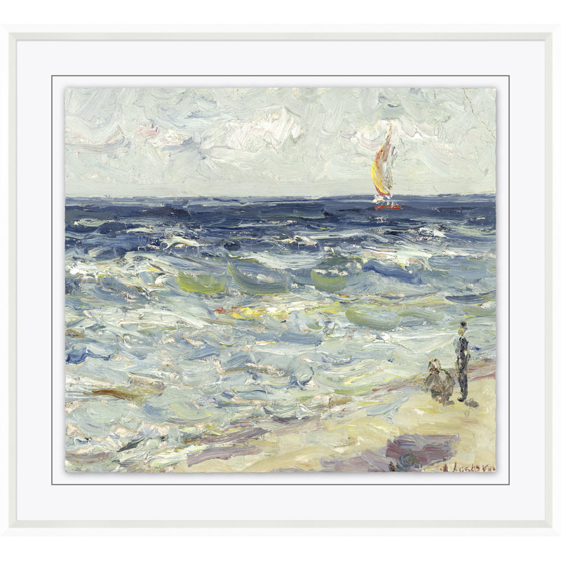 Walk On The Beach Giclee Print, White