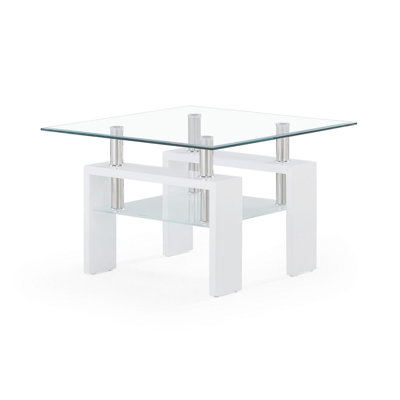 Everlie Glass Top End Table