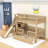 2 Drawers Twin Over Twin Bunk Bed With Storage Stair, Slide And Guardrails-1987659837