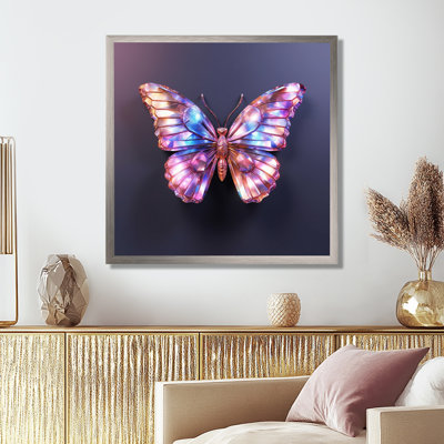 Purple and Pink Butterfly - Butterfly Wall Art