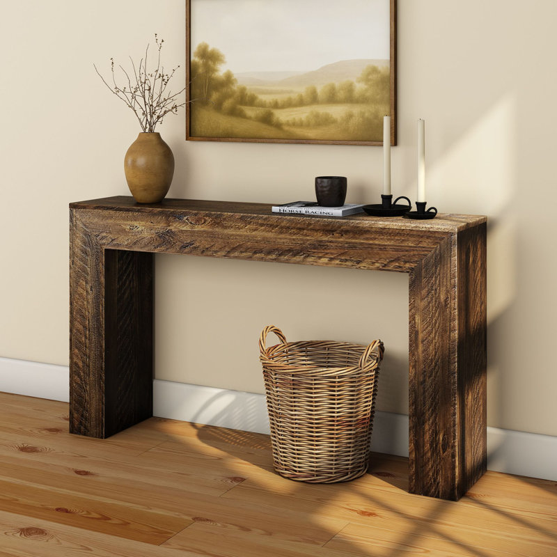 Grande console rustique (56 po / 1422 mm), Bois de grange rustique