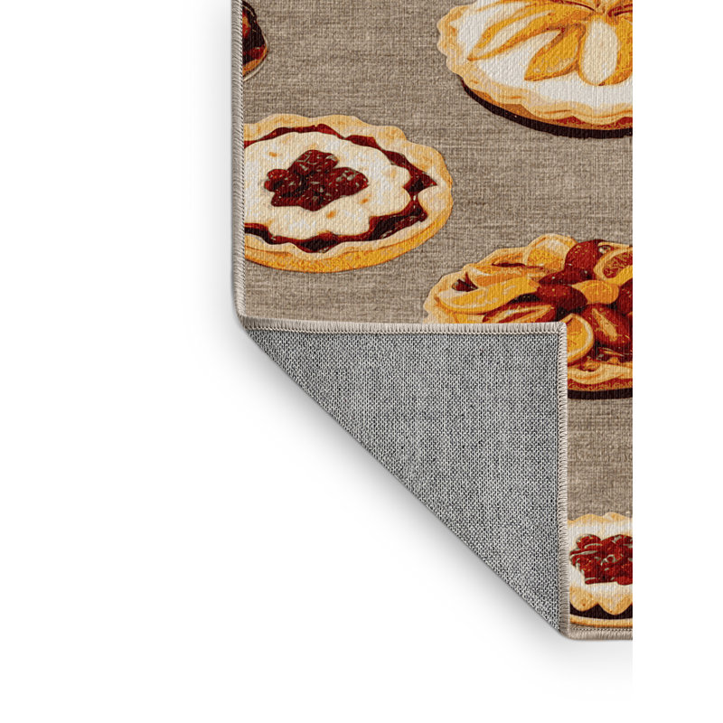 Washable Fruit Based Desserts Desserts Area Rug, Rectangle 5' x 8'