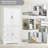 White Tall Wide Storage Cabinet 3 Drawers Bathroom Office