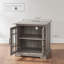 Farmhouse Square End Table with Charging Station&Adjustable Storage Shelf-115676857-115676865