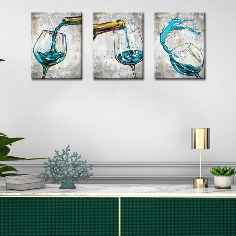 3 Piece Wrapped Canvas Print, 60 cm H x 120 cm W