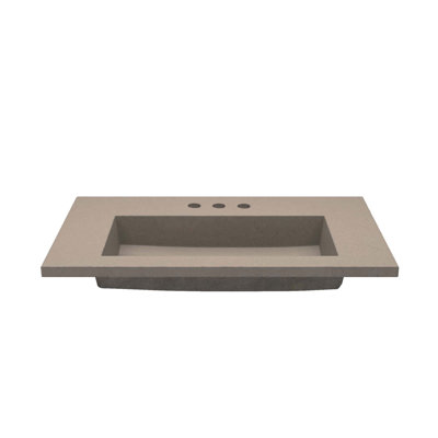 Plateau de meuble-lavabo en béton avec lavabo 36,5 po Capistrano