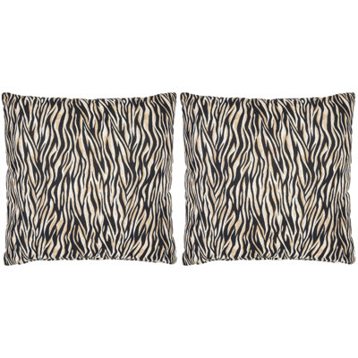 Drake zèbre coton Throw Pillow