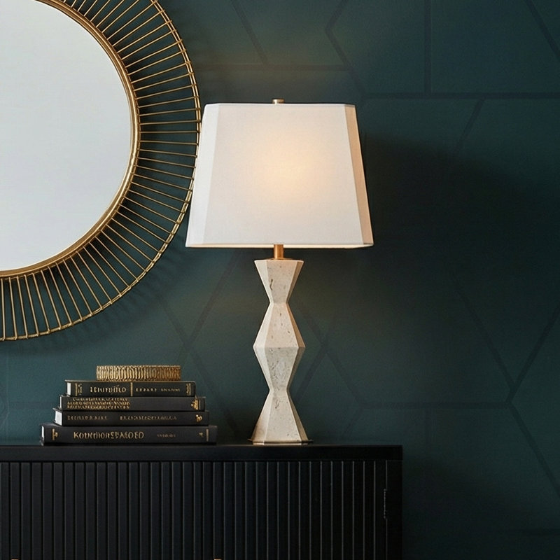 Lampe de table 29,25 "avec abat-jour blanc cassé