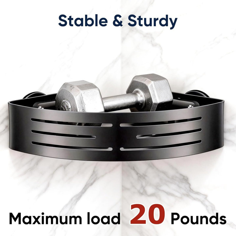 2 Pack Shower Caddy Suction Cup Corner Shelves Aluminum Bathroom Storage Rack Bathroom Caddies