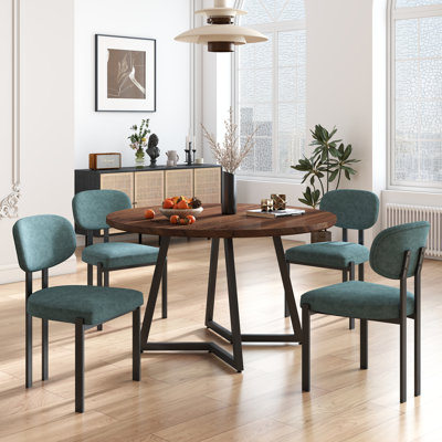 47.2 Inch Round Dining Table Set