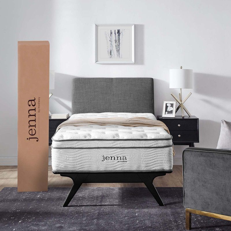 Modway Jenna Innerspring and Foam Mattress, Twin, 14"
