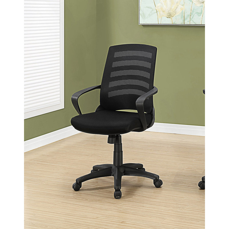 Chaise de bureau à hauteur ajustable, Noir