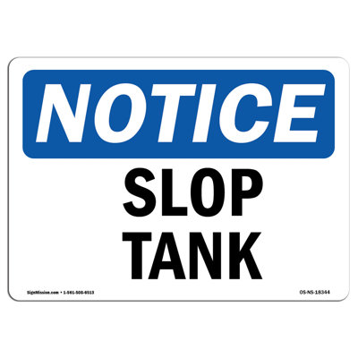 Osha avis - signe Slop réservoir