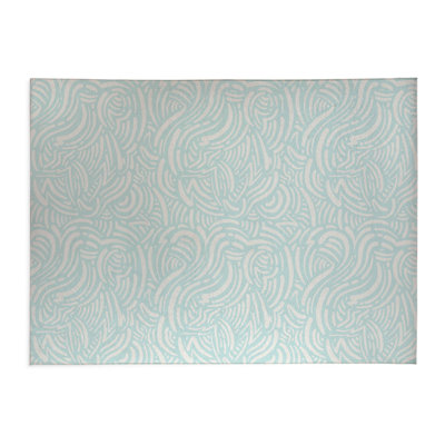 Cozy Swirl Blue Indoor Doormat