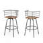 Tabouret de bar pivotant en bois massif 29 po Noelia-2094261324