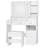 Makeup Vanity Set With Built-in Outlets And Lighted Mirror