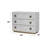 Anpu 3-Drawer Console Cabinet in Silver