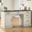 Hava 58" W Farmhouse Office Writing Desk With Drawer,Executive Desk,File Cabinet-114394590