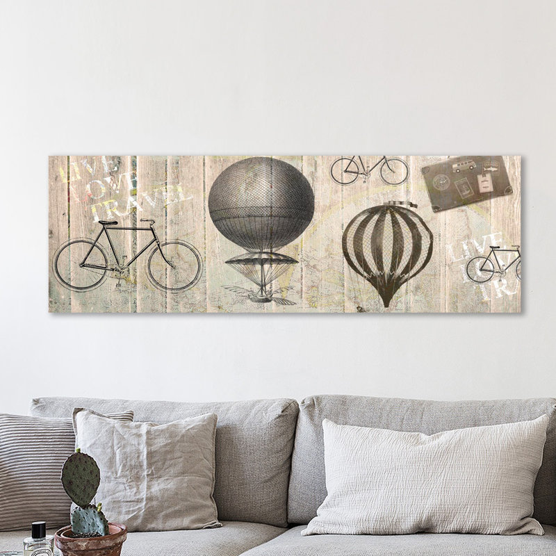 Live Love Travel by Kimberly Allen - Wrapped Canvas Panoramic Print, 30cm H x 91cm W x 4cm D