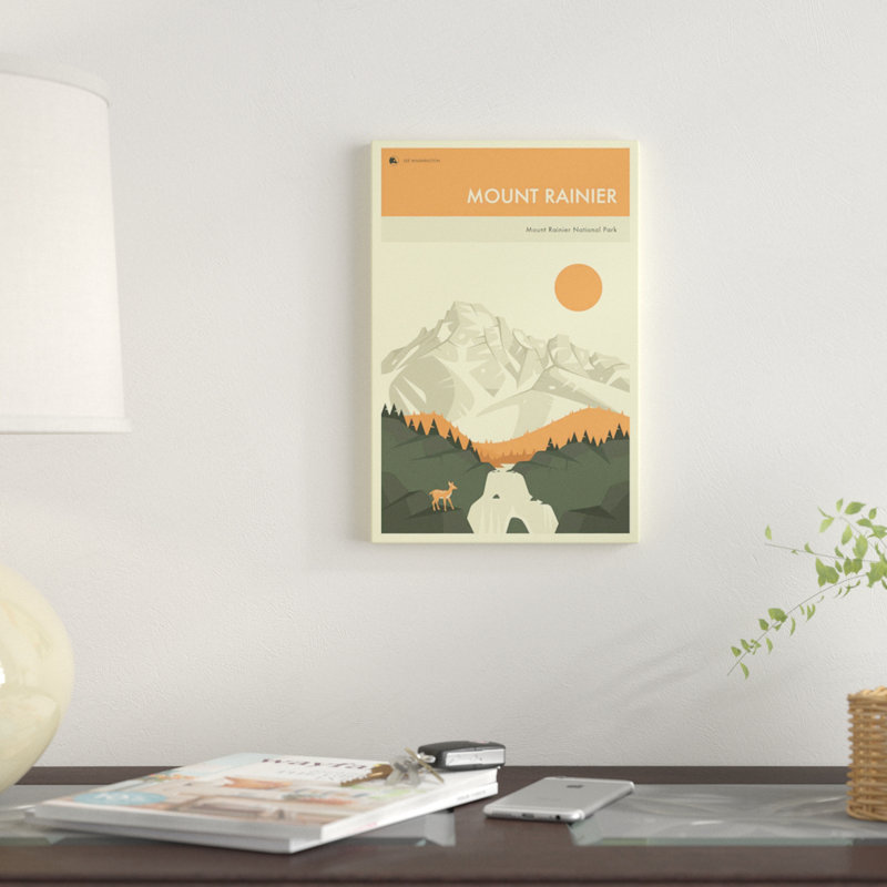«Mount Rainier», impression sur toile, H 26 po x l 18 po x P 1,5 po, Pas de tapis, Toile tendue