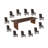 13-Piece Live Edge Solid Wood Dining Set-625850831-625850824